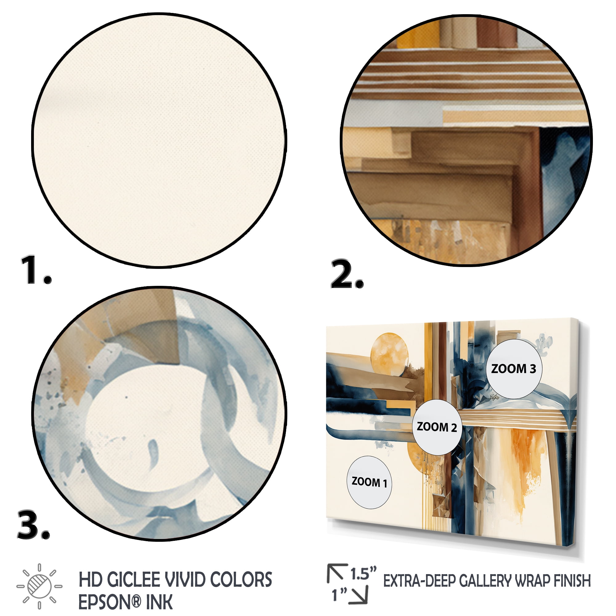 Designart Modern Watercolor Abstract III Canvas Wall Art