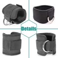 thumbnail image 4 of HAHADAXA Fitness Ankle Straps, Ankle Workout Strap for Gym Machines Exercise, 2 PCS Adjustable Neoprene Padded D-Ring Exercises Belt Band Attachment for Cable Machines Leg Extensions, Abs and, 4 of 7