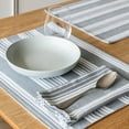 thumbnail image 6 of over&back Woven Striped Cloth Napkins - Washable Napkins Set for Mixing, Matching, and Creating a Custom Home Decor Tablescape - Blue, 6 of 11