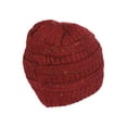 thumbnail image 3 of Gravity Threads Confetti Knit Soft Beanie, Burgundy, 3 of 3