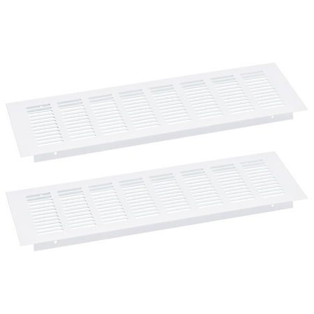 

Air Vents Cover 2Pack 350 x 80mm Aluminum Alloy Mesh Air Return Vent Cover Louvered Ventilation Grille (White)