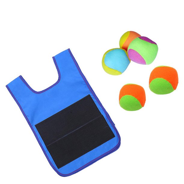 Dodgeball Sticky Vest Juego De Lanzamiento Al Aire Libre Con 5 Pelotas Para Niños Juego De Actividades Al Aire Libre seitruly FN008191-04