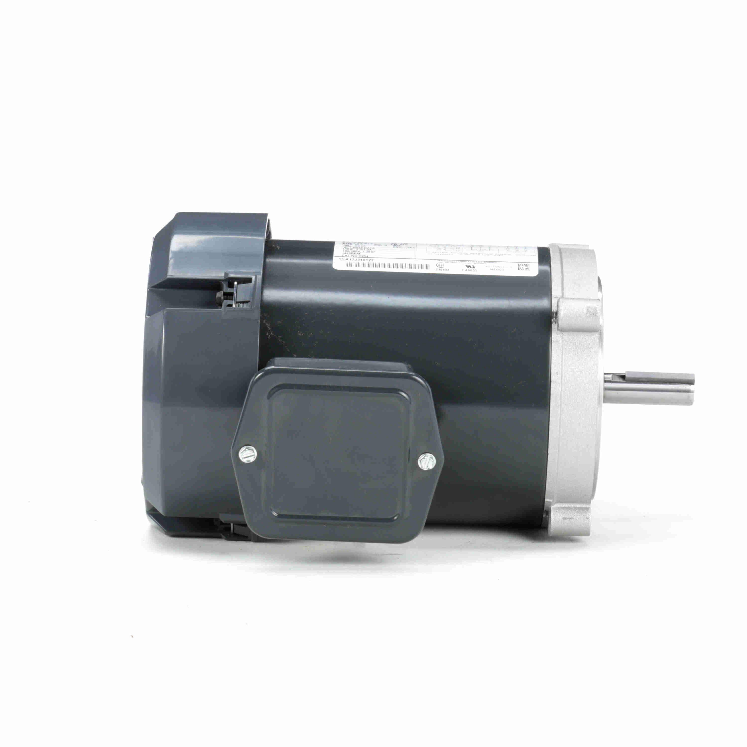 1/2 hp 1800 RPM 3-Phase  56C Frame TEFC (no base) 208-230/460V Marathon Motor # K254