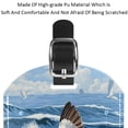 thumbnail image 4 of Square 2Pack PU Leather Seagull Cruise Luggage Tag with Privacy Cover and Name ID Tag for Travel Handbags Backpacks Luggage Tags, 4 of 6