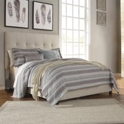 Signature Design by Ashley Dolante Queen Upholstered Bed, Beige, Modern Platform Bed with Tufted Headboard
