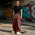 thumbnail image 2 of WJOSBXT Mens Baggy Pants Big and Tall Wide Leg Sweatpants 2026 Drawstring Workout Sweat Pants Straight Lounge Oversized Y2k Trousers with Pockets 2XL, 2 of 10