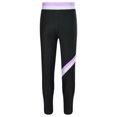 thumbnail image 4 of Sholeno Kids Girls Figure Skating Pants High Waist Ice Skating Leggings Gym Yoga Slim Fit Bottoms Light Purple 14, 4 of 6