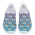 thumbnail image 1 of Zapatillas de deporte con diseño de enfermera y cirujano de dibujos animados degradados, antideslizantes, de moda urbana, para correr, cómodas, informales de malla, 1 of 5