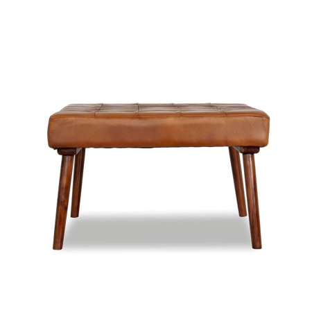 Light Tan Square Ottoman - Seamless Style & Function - Family Gatherings - Sturdy and Comfortable