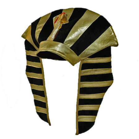 Gold Lamé Egyptian Pharaoh King Tut Costume Headdress