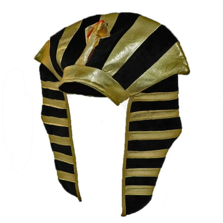 King Tut Cartouche - Gold Lamé Egyptian Pharaoh King Tut Costume Headdress