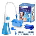 thumbnail image 1 of Ear Wax Removal Kit - Manual Ear Irrigation Flushing System Safe Ear Cleaner for Adults & Kids, Includes Basin, Towel, and 31 Tips, 1 of 5