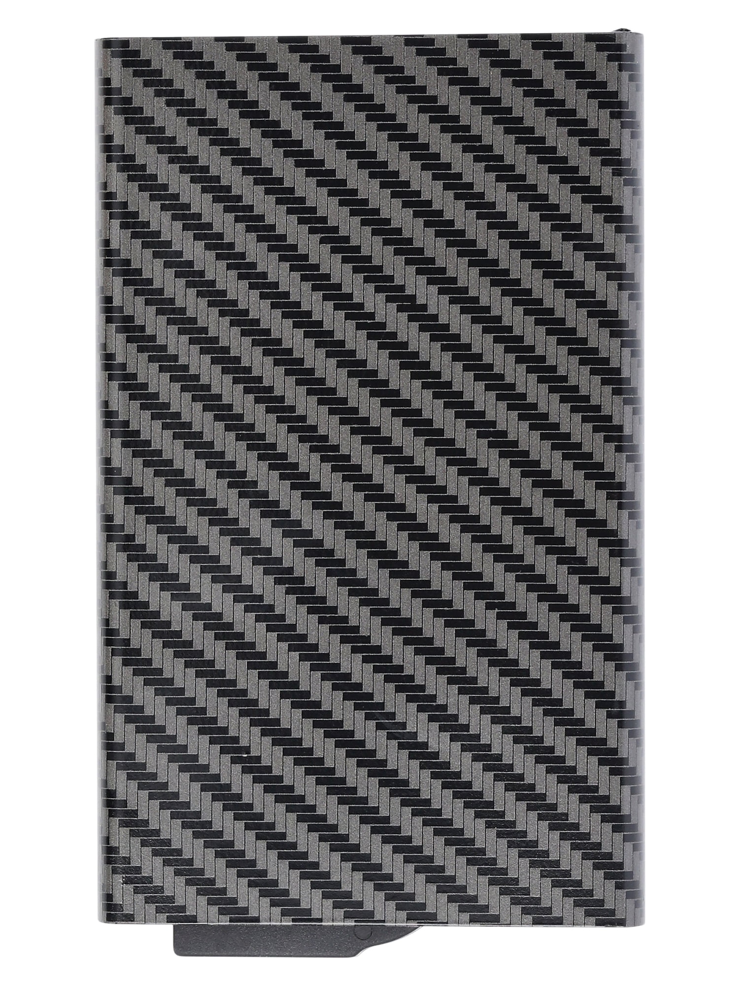George Men's Metal Card Holder with Money Clip, Black