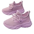 thumbnail image 3 of Fdrone Men's Elevator Lace-Up Bear Print Non Slip Sneakers Hidden Height Increase Breathable Mesh Running Sport Shoes Lightweight Athletic Casual Shoes for Men (4-4.5 Years, Purple), 3 of 3