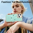 thumbnail image 6 of ELEHOLD Case for iPhone 16 Pro Max, Glossy Magnetic Phone Case, Shockproof Slim Cover,Green, 6 of 7