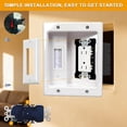 thumbnail image 4 of Kit ocultacables de pared Naerza con toma empotrada para TV, 4 of 9