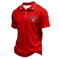 thumbnail image 5 of Dwelliawo 250 Year American Anniversary Shirt Men's We the People Patriotic Short Sleeve Polo Shirts American Flag Freedom Shirt Patriotic Top M Red 2XL, 5 of 6