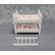 thumbnail image 1 of White Wooden Dollhouse Furniture of Baby bunk bed with Ladder for Miniature Dollhouse Accessories - 1/12 Scale, 1 of 5
