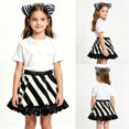 thumbnail image 2 of SUXIAN Mini Skirts For Girl Ruffled Polka Dot Mesh Tutu Skirt Headband Set For Baby Girls Skirt White 2-8 Years, 2 of 8