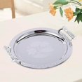 thumbnail image 4 of pitrice Round Serving Tray with Handles for Bathroom Restaurant Living Room Argent M, 4 of 9