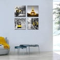 thumbnail image 6 of Yellow Paris Eiffel Tower Decor Black and White City Canvas Wall Art Modern Paris Pictures Artwork for Bedroom Living Room Bathroom Office Home Decor, 6 of 6