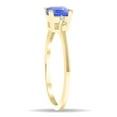 thumbnail image 3 of SZUL Women's Square Shaped Tanzanite and Diamond Sparkle Ring in 10K Yellow Gold, 3 of 5