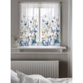 thumbnail image 5 of Blue Butterfly Farmhouse Curtains 45 Inch Length, Sheer Curtains for Bedroom Living Room Window Spring Pastoral Butterflies Rod Pocket Voile Drapes Kitchen Curtains Small Half Window 52"x45" 2 Panels, 5 of 6