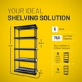 thumbnail image 3 of Plano 5-Shelf Heavy Duty Plastic Storage Shelves, 73” x 36” x 18”, 750lb Capacity, 3 of 6