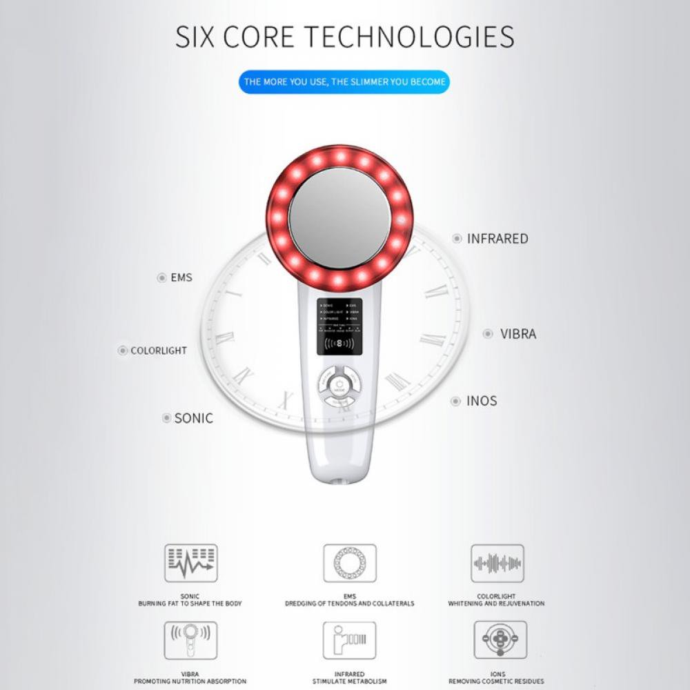 SDOTXA Six-in-one Ultrasonic Slimming Device LED Color Light Massage Device