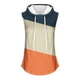 thumbnail image 3 of Mrat Sporty Workout Tank Tops Women's Printed Round Neck Loose Oversized Sports Hoodie Tops Tight Tank Tops for Women S-571 Orange XXL, 3 of 3