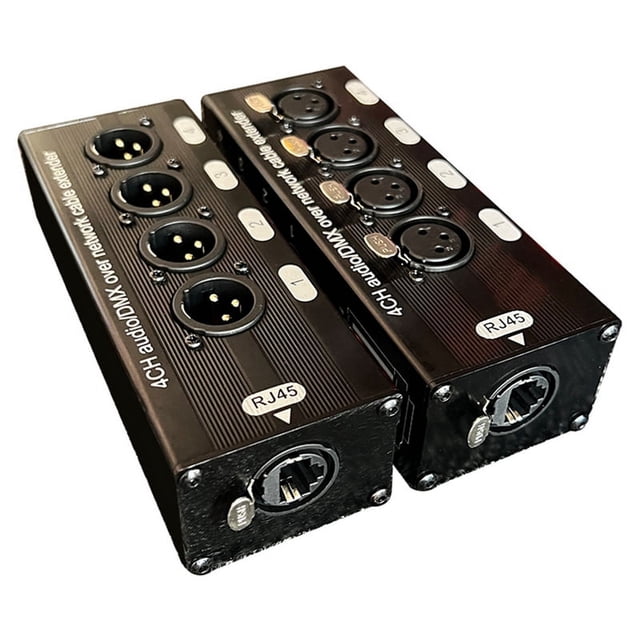 1paire 4-Canaux 3-Broches XLR Audio et sur Extension de Câble Réseau, DMX512 Extension de Signal Réseau 1 Mâle + 1 Femelle