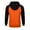 Orange, variant on Odeerbi Hooded Sweatshirts for Men Hoodies Color Block Patchwork Blend Fleece Pullover Kanga Pocket Sweatshirts Green
