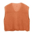 thumbnail image 5 of Womens Vest Cropped Sleeveless Sweater for Cute and Playful Outfits Women's Sleeveless Knit Cardigan Vest With Pockets And Buttons Solid Color Short Style, 5 of 8