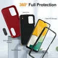 thumbnail image 3 of JTCASES Compatible with Samsung Galaxy A14 5G Case Heavy Duty Protective Rugged Phone Case, Full Body Anti-dust Shockproof Drop Proof Armor Durable Cover for Galaxy A14 5G 6.6 inch, Red/Black, 3 of 9