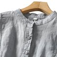 thumbnail image 4 of CEHVOM Blouse Mode Femme Manches Courtes Col Rond Décontracté Élastique Confortable en Liquidation, 4 of 7