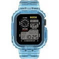 thumbnail image 2 of Clear Case with Band for Apple Watch 45mm 38mm 40mm 41mm 42mm 44mm Women Men Girl,Silicone Jelly Transparent Soft Soprt Strap with Cover for iWatch Series 9 8 7 6 5 4 3 2 1 SE Blue Pink Green Orange, 2 of 8