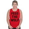 thumbnail image 4 of Feed The Wolf Sarcastic Hangry Gym Plus Size Graphic Tank Top Brisco Brands 3X, 4 of 5
