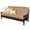 Linen Stone, variant on Cotton/Foam Full-size Futon Mattress w/ Linen Blue Cover-Frame Not Included