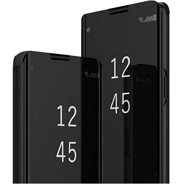 Compatible For Samsung Galaxy S7 Mobile Phone Case S7edge Case Clear View Standing Cover Mirror Transparent Pc Case Pu Leather Flip Business Series Stand Function 360 Degree Mirror S7 Edge Case