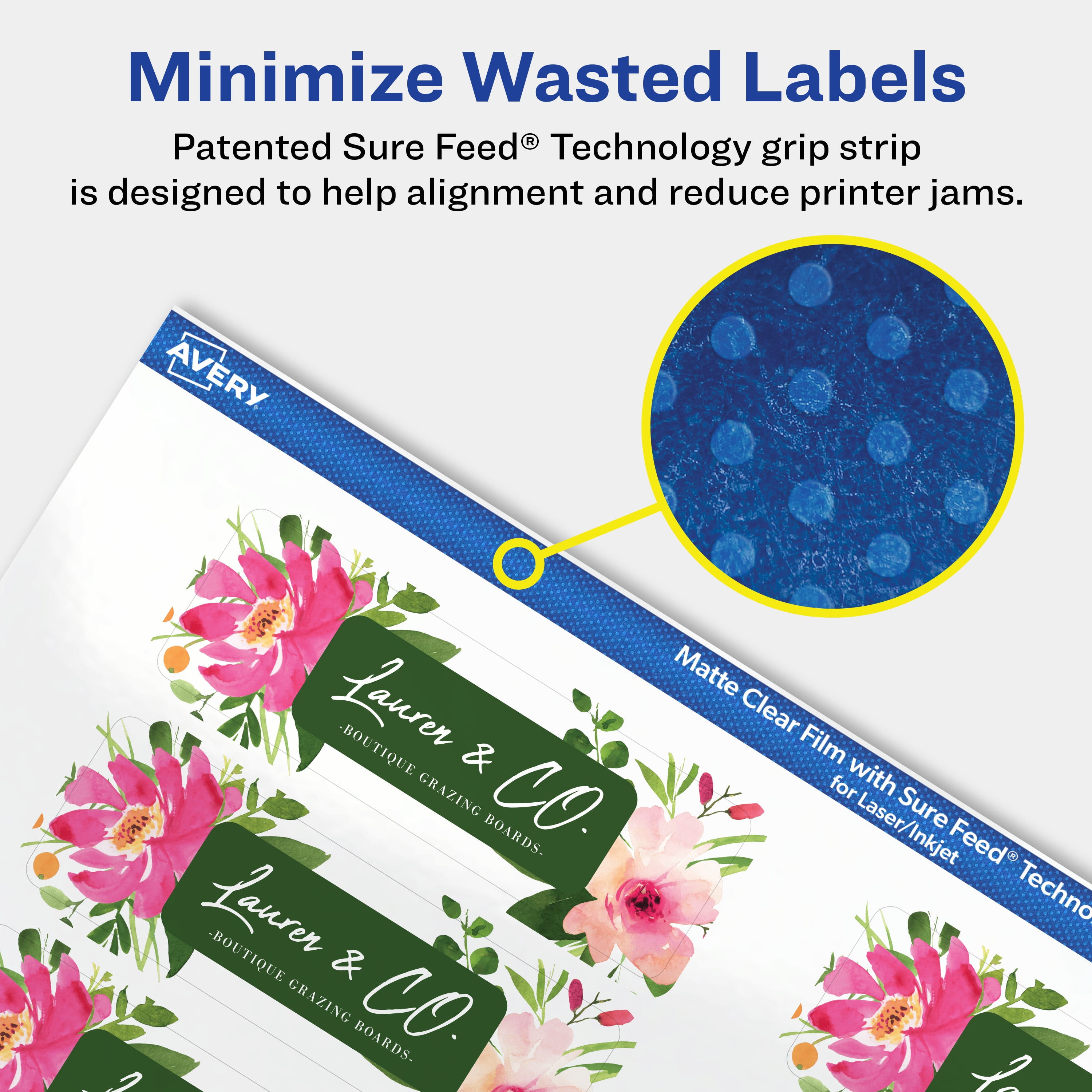 Avery Matte Clear Rectangle Labels, 1" x 3", 800 Total