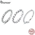 thumbnail image 2 of Anillo Bamoer 925 Plata Simple Estrella Estilo Corazón Joyería De Moda Para Mujer Gao Jiahui  unisex, 2 of 2