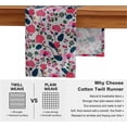 thumbnail image 6 of Vargottam Sustainable Cotton Table Runner Textured Twill Fabric Elegant Florals Pattern 14 Inch Wide Washable Runner for Dining, Console, Coffee Tables, 6 of 6