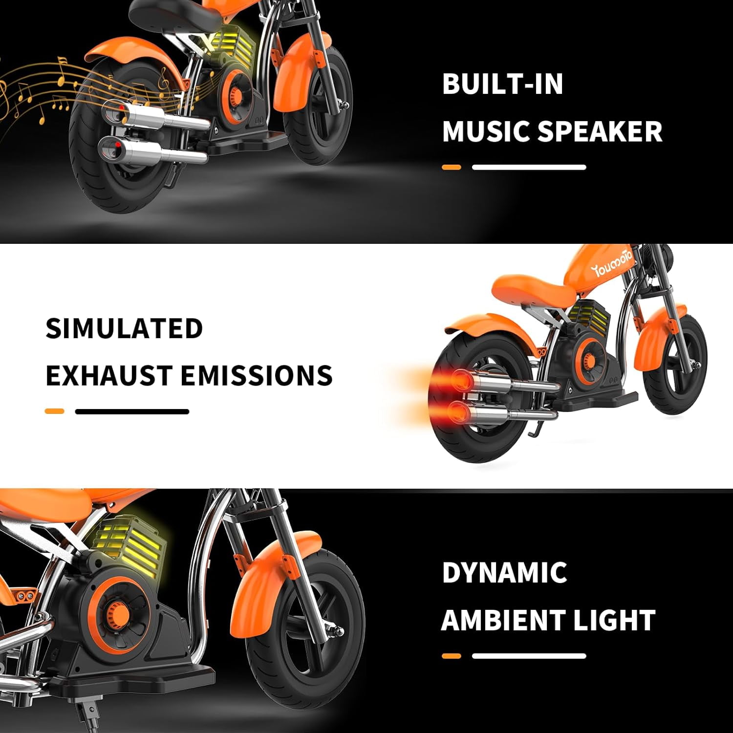Youmota 160W Electric Dirt Bike, Electric Motorcycle for Kids with 18.5V 4Ah Removable battery, 12x3.0 inch tires, 10 mph & 165 lbs Max, Intelligent Display