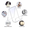 thumbnail image 5 of 10 piezas de soportes para libros de acrílico transparente, soportes para mercadería como sujetalibros y soportes, 5 of 5