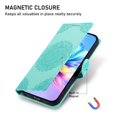 thumbnail image 4 of Leather Case For Samsung Galaxy S25 Plus 5G / Galaxy S24 Plus 5G 6.7",Embossed Totem Wallet With Card Holder,Wristband, Shockproof Kickstand Magnetic Cover,LightGreen, 4 of 6