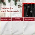 thumbnail image 7 of Curtain Valance for Windows,Joy Words on Black Background Kitchen Valances Rod Pocket Short Curtains,Red Striped Window Treatment Panel for Bedroom Bathroom 54x18in, 7 of 7