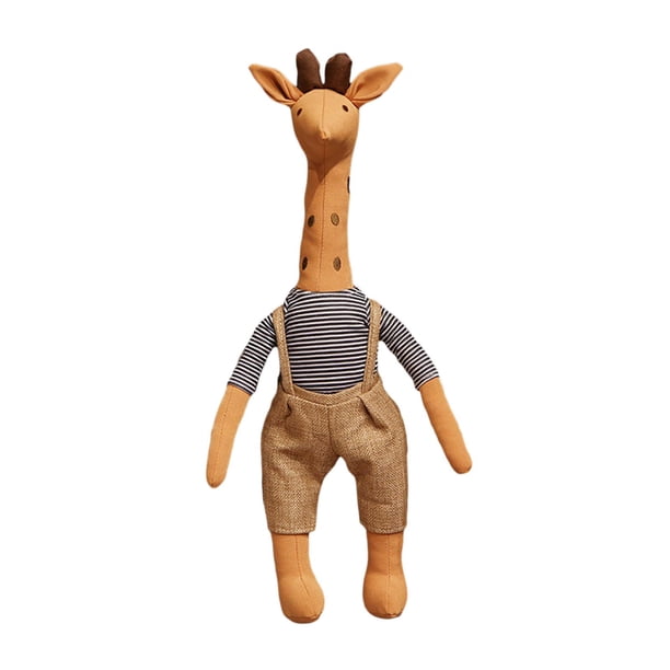 Muñeco de Jirafa de Peluche, Animal Relleno, Almohada de Juguete, Jirafa Encantadora Realista, Juguete de Alpacas para Decoración para Sala de Estar jirafa marrón