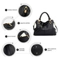 thumbnail image 4 of Bolso de mano Kattee Soft para mujer, piel auténtica, negro, 4 of 7