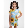 thumbnail image 5 of Girls Short Sleeve Dress Relaxed-Fit Pull-On Adorable Casual Dress for Big Girls Age 6-13 Party Dress, 5 of 6