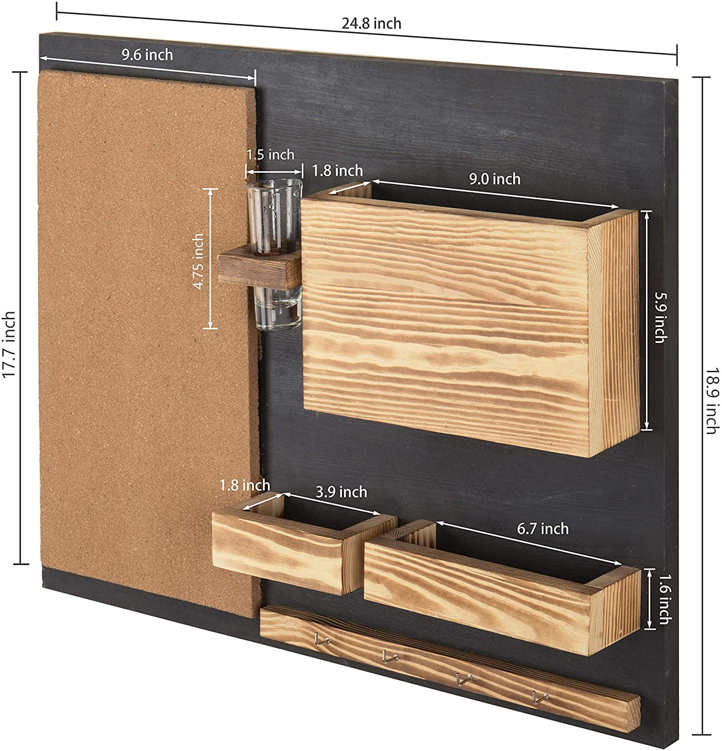 Brown Wood and Acrylic Wall Mounted or Tabletop Stacking Can Organizer –  MyGift